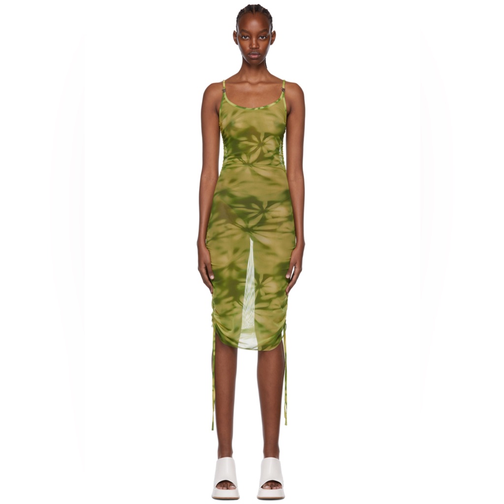 Misbhv Green Nylon Mini Dress